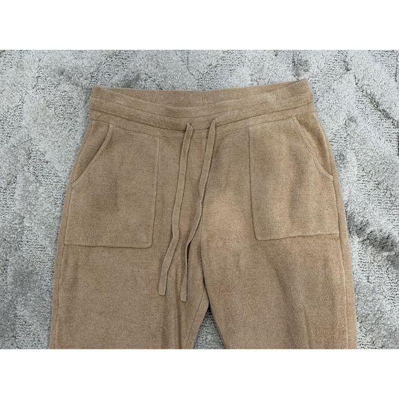Barefoot Dreams Cozy Chic Ultra Lite Dropped Seam Jogger Pants Soft Camel Medium - Picture 3 of 8